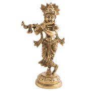 Statue - Krishna - Messing, ca. 18 cm