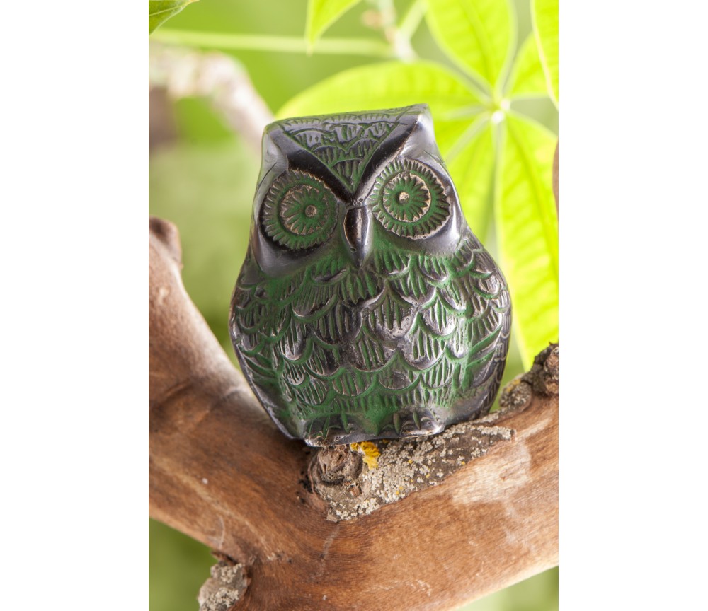 Statue - Eule - Messing antik ca. 6,5 cm