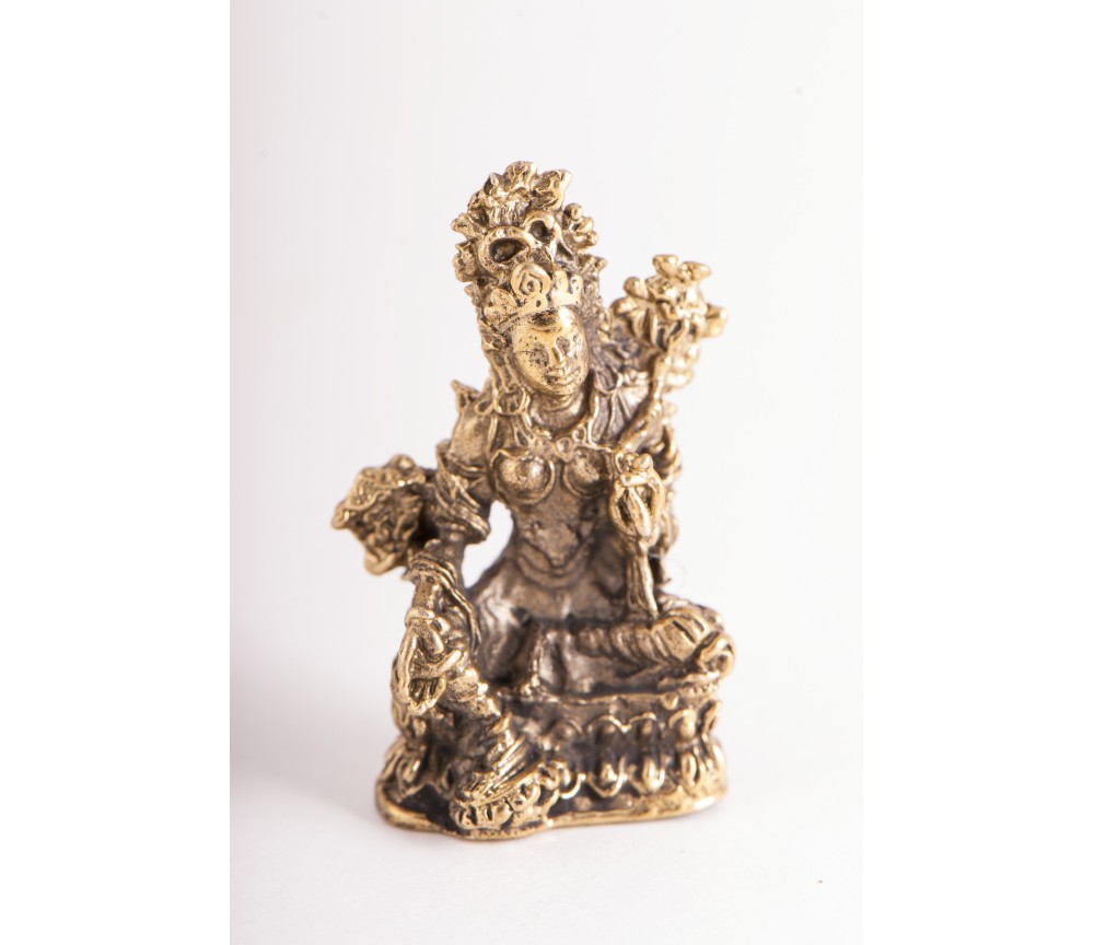 Statue - Miniaturfigur Grüne Tara - Messing ca. 3,5 cm