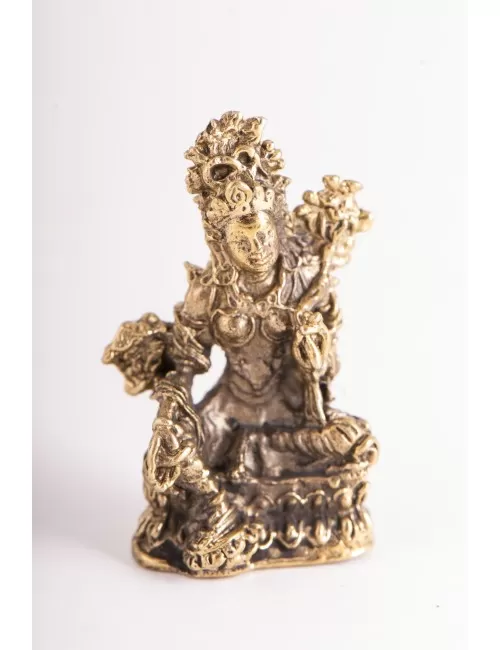 Statue - Miniaturfigur Grüne Tara - Messing ca. 3,5 cm