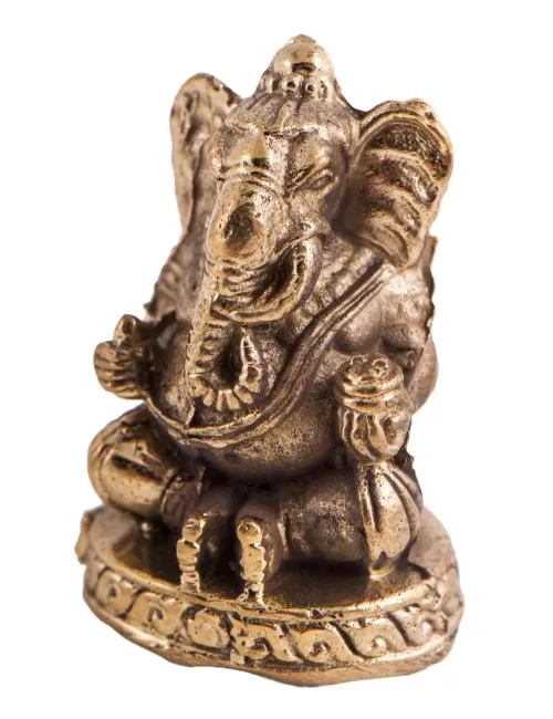 Statue - Miniaturfigur Ganesha - Messing ca. 2,8 cm