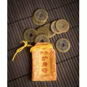 Glücksmünzen Set - großes chinesisches Set inkl. Beutel mit 12 Stück
