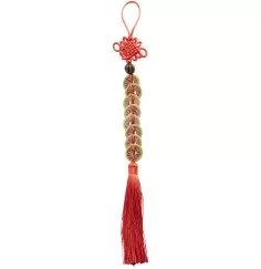 Hängende Dekoration - Glücksmünzen 8er-Set ca. 34 cm