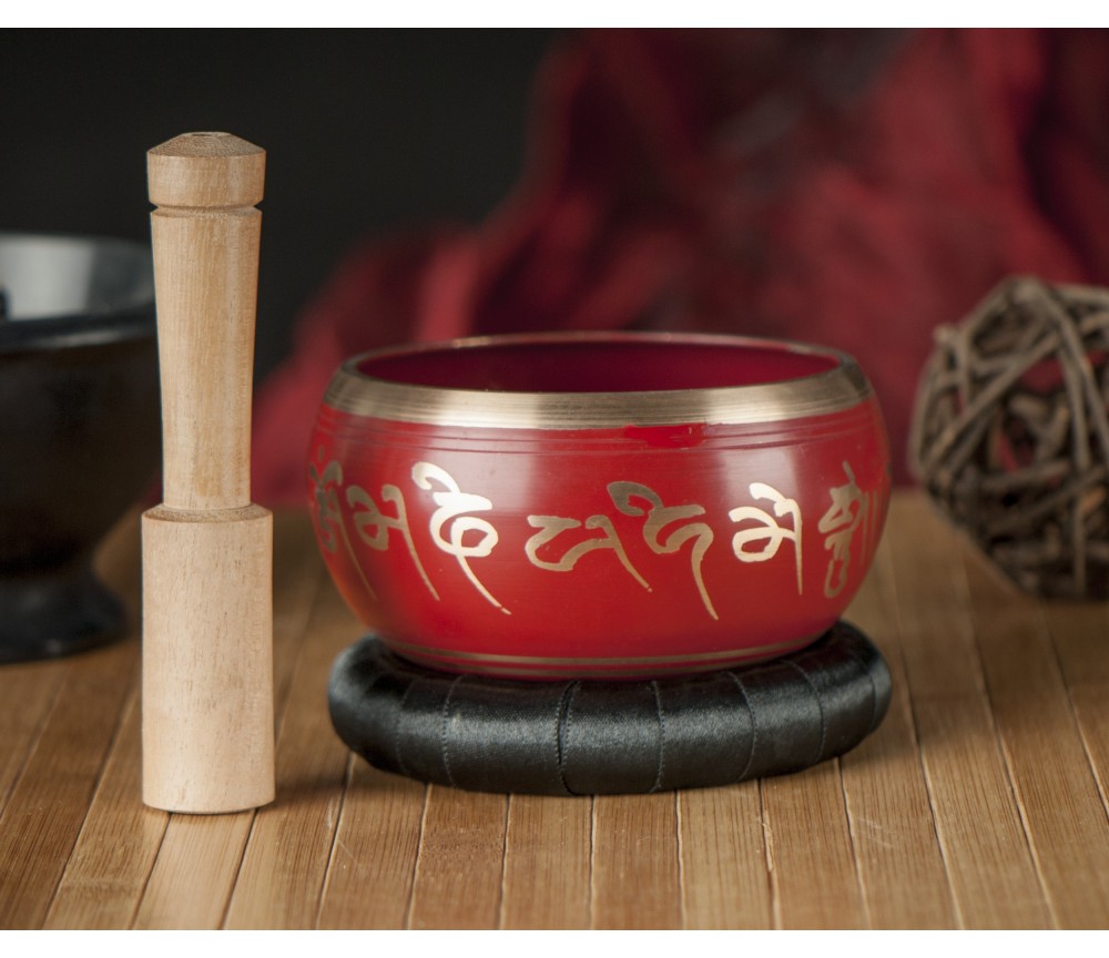 Klangschalen Set-  Lotus, rot ca. 13 cm