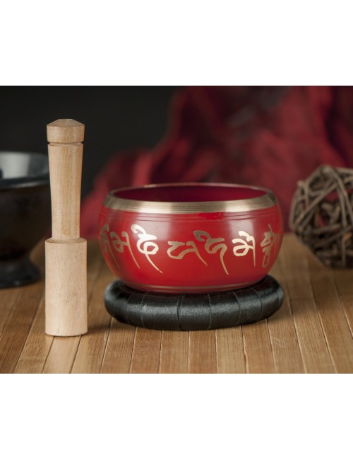 Klangschalen Set-  Lotus, rot ca. 13 cm