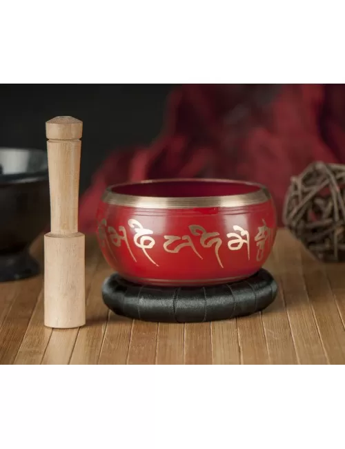 Klangschalen Set- Lotus, rot ca. 13 cm