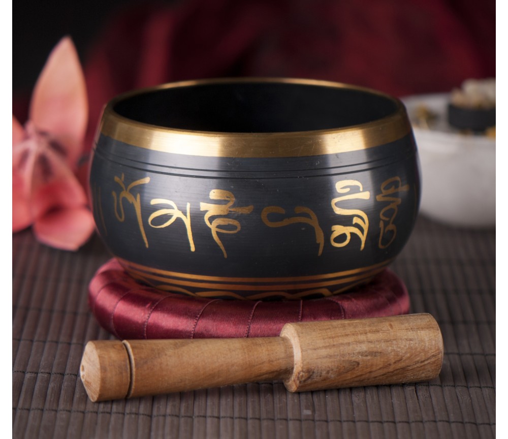 Klangschalen Set - OM, schwarz ca. 11,5 cm