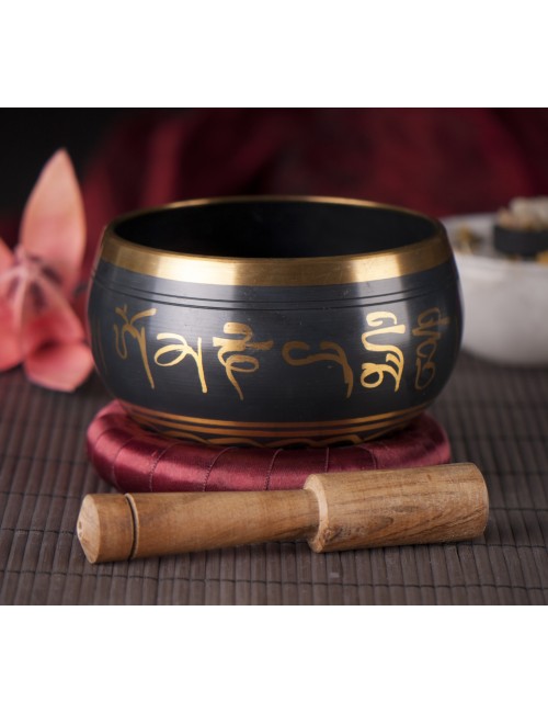 Klangschalen Set - OM, schwarz ca. 11,5 cm