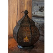 Orientalische Laterne - Goldfunke - schwarz ca. 23 x 15 cm