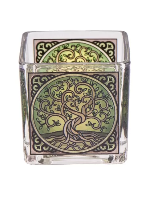 Teelichtglas - Yggdrasil ca.6x6 cm