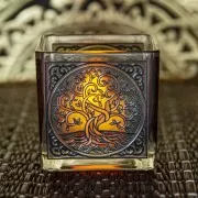 Teelichtglas - Yggdrasil ca.6x6 cm