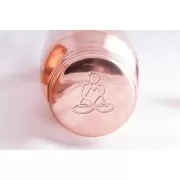 Trinkflasche aus Kupfer, 900 ml mit Blume des Lebens Symbol