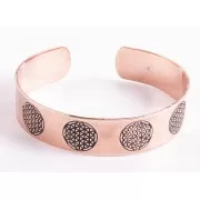 Armreif - Kupfer mit Blume des Lebens