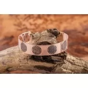 Armreif - Kupfer mit Blume des Lebens