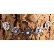 Armband -Blume des Lebens - Messing versilbert