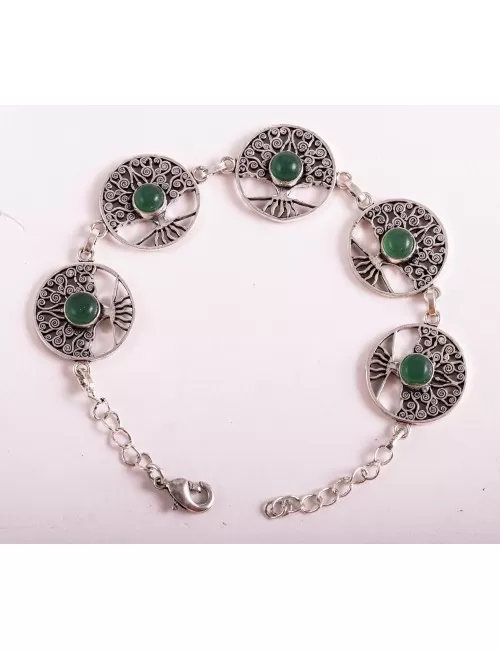 Armband - Yggdrasil Messing versilbert