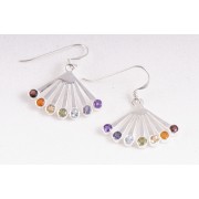 Ohrringe - Chakra Fächer - in Sterling Silber