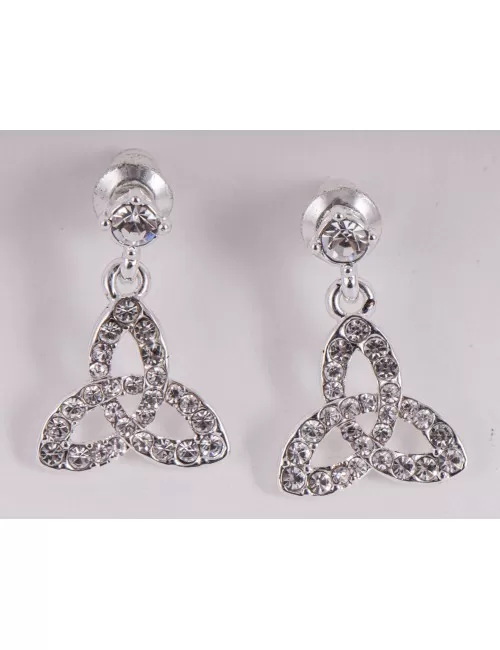 Ohrstecker - Keltischer Knoten mit schönen Kristallen