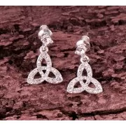 Ohrstecker - Keltischer Knoten mit schönen Kristallen