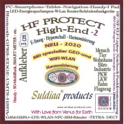 Suldiaa®products - Aufkleber- HF Protect E-Smog Harmonisierung -  Hochfrequenzentstörer, 3cm