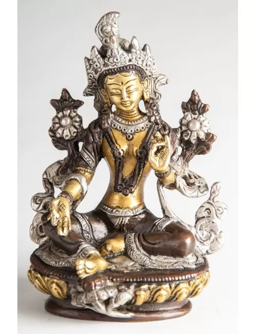 Statue - Grüne Tara - Messing ca. 14 cm