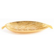 Räucherstäbchenhalter - Blatt, vergoldet