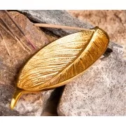 Räucherstäbchenhalter - Blatt, vergoldet