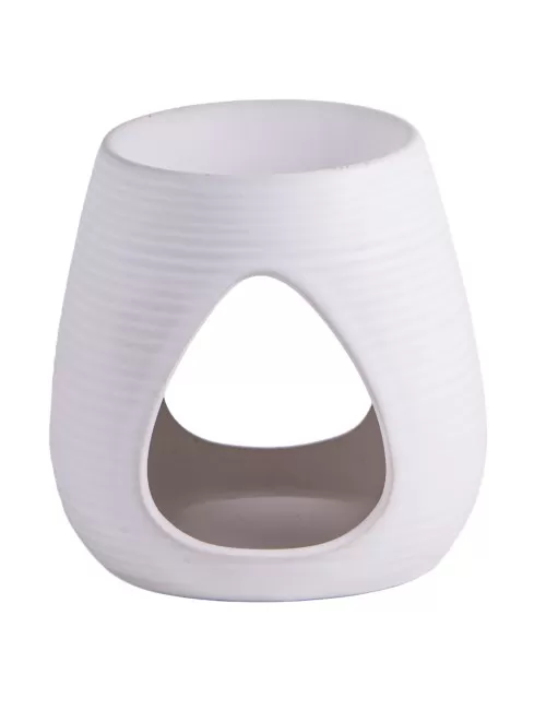 Aromalampe weiß - Keramik ca. 10,5x8 cm