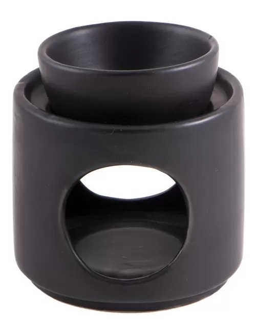 Aromalampe schwarz - Keramik ca. 10,5x8 cm