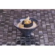 Räucherschale - V-förmig in dunkelblauer Keramik ca. 10 x 5 cm