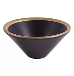 Räucherschale - V-förmig in schwarz/gold Keramik ca. 10 x 5 cm