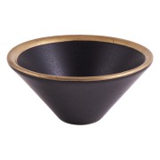 Räucherschale -  V-förmig in schwarz/gold Keramik ca. 10 x 5 cm