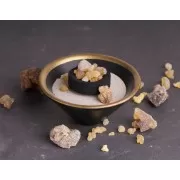 Räucherschale - V-förmig in schwarz/gold Keramik ca. 10 x 5 cm