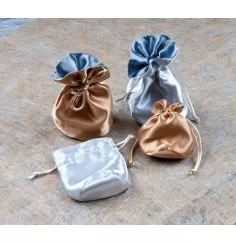 Samtbeutel - Gold, groß 12,5x13,5cm