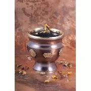 Räuchergefäß mit Netz - Chakra aus Messing ca.8 x 8,5 cm