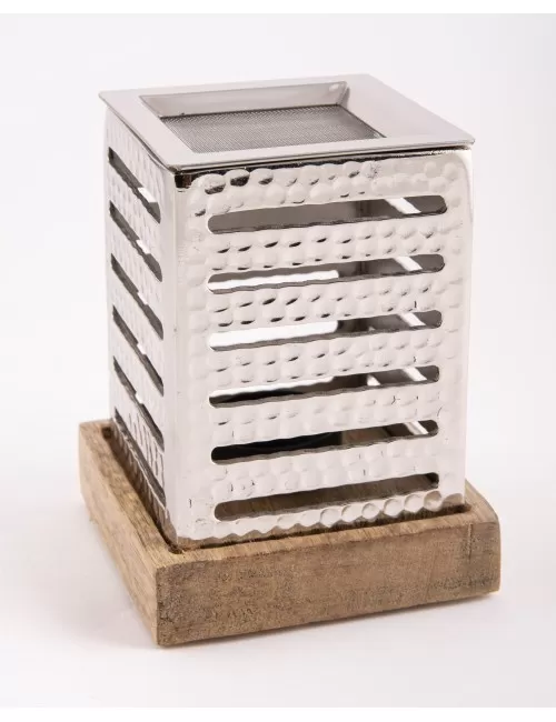 Räuchergefäß mit Sieb - Suniel - silberfarben ca. 12,5 x 9 cm