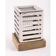 Räuchergefäß mit Sieb - Suniel - silberfarben ca. 12,5 x 9 cm