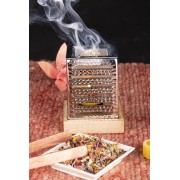 Räuchergefäß mit Sieb - Suniel - silberfarben ca. 12,5 x 9 cm