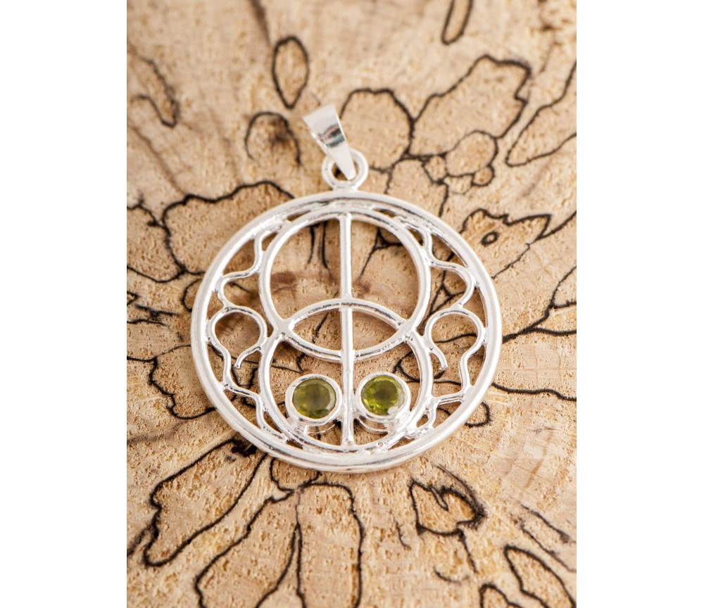 Anhänger - Avalon mit Peridot - 925er Sterling Silber ca. 2,8 cm