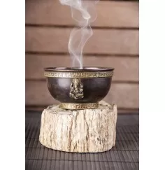 Räucherschale - Ganesha ca. 9x5 cm aus Kupfer antik Style
