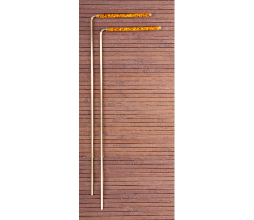 Wünschelrute, 2 Stück Messing mit Kupfergriff - ca. 34 cm