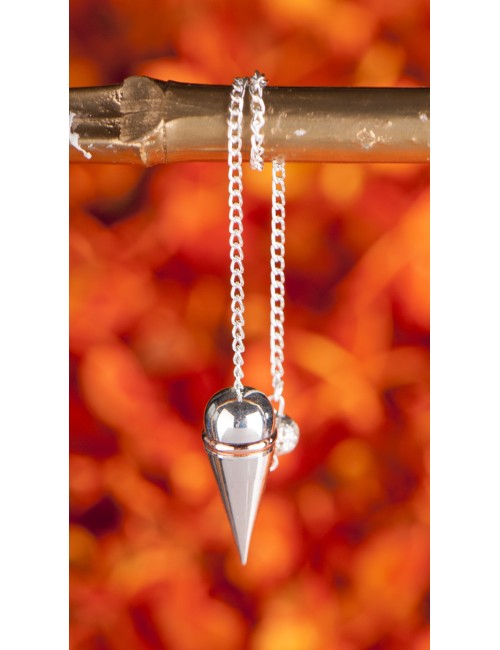 Pendel - Schraubpendel mit Kupferring, versilbert