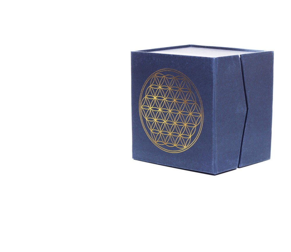 Sphärenkristall - Pyramide - Blume des Lebens -10 x 10 cm