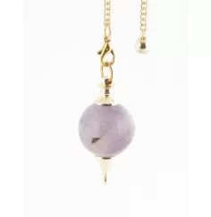 Pendel - Messing mit Amethyst-Kugel