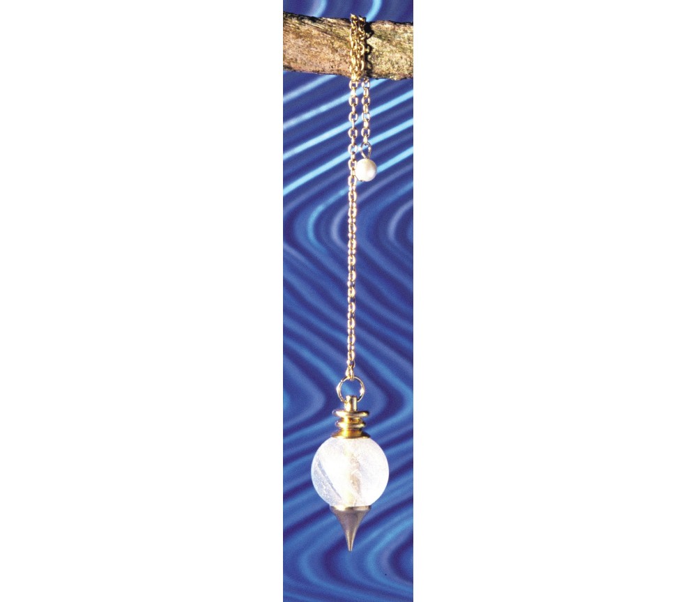 Pendel - Messing mit Bergkristallkugel