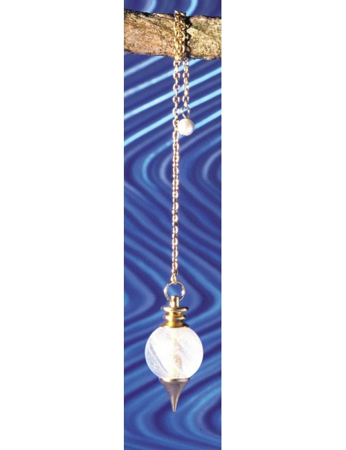 Pendel - Messing mit Bergkristallkugel