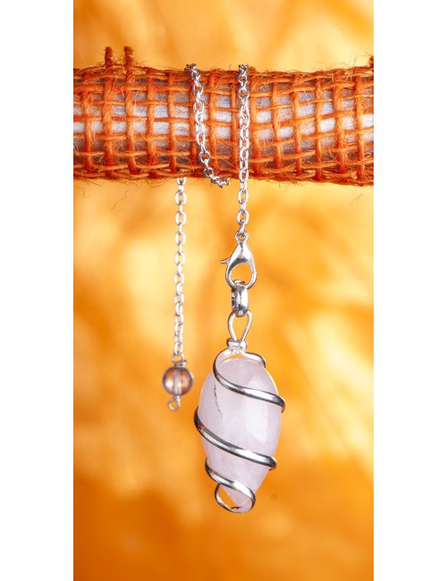 Pendel - Spiral Rosenquarz