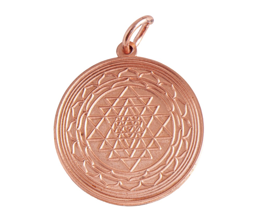 Anhänger - Shri Yantra - aus Kupfer, ca. 3cm