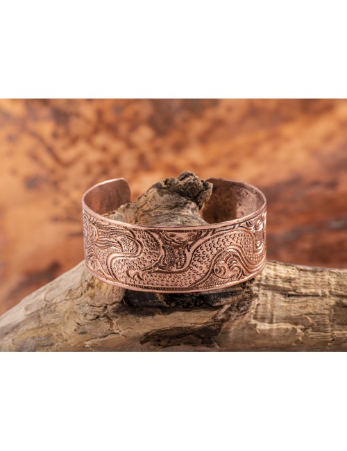 Armreif - Drachenmuster  Kupfer