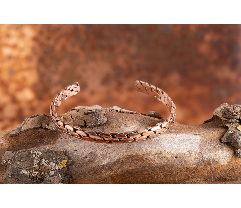Armreif - geflochten Kupfer